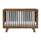Hudson 3-in-1 Convertible Crib with Conversion Kit  option Natural Walnut with Black