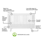 Hudson 3-in-1 Convertible Crib with Conversion Kit