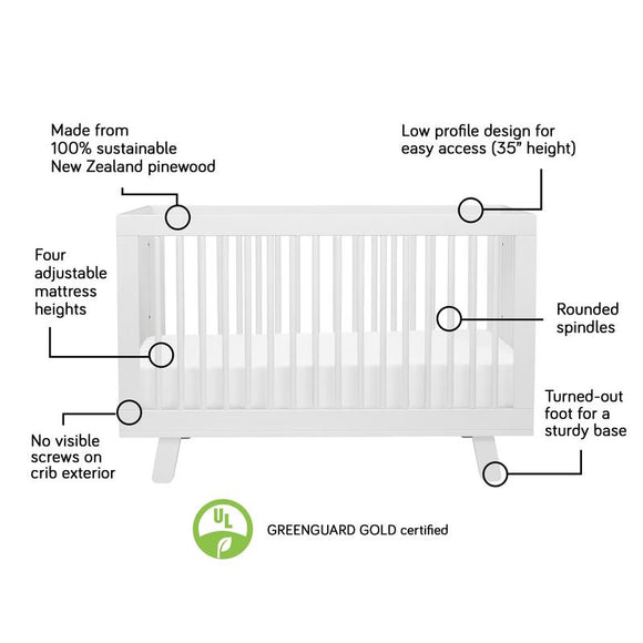 Hudson 3-in-1 Convertible Crib with Conversion Kit