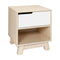 Hudson Nightstand with USB Port  option Washed Natural / White