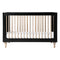 Lolly 3-in-1 Convertible Crib with Conversion Kit  option Black/Washed Natural
