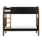 TipToe Convertible Bunk Bed  option Black / Natural Walnut