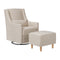 Toco Swivel Glider and Stationary Ottoman  option Performance Beach Eco-Weave