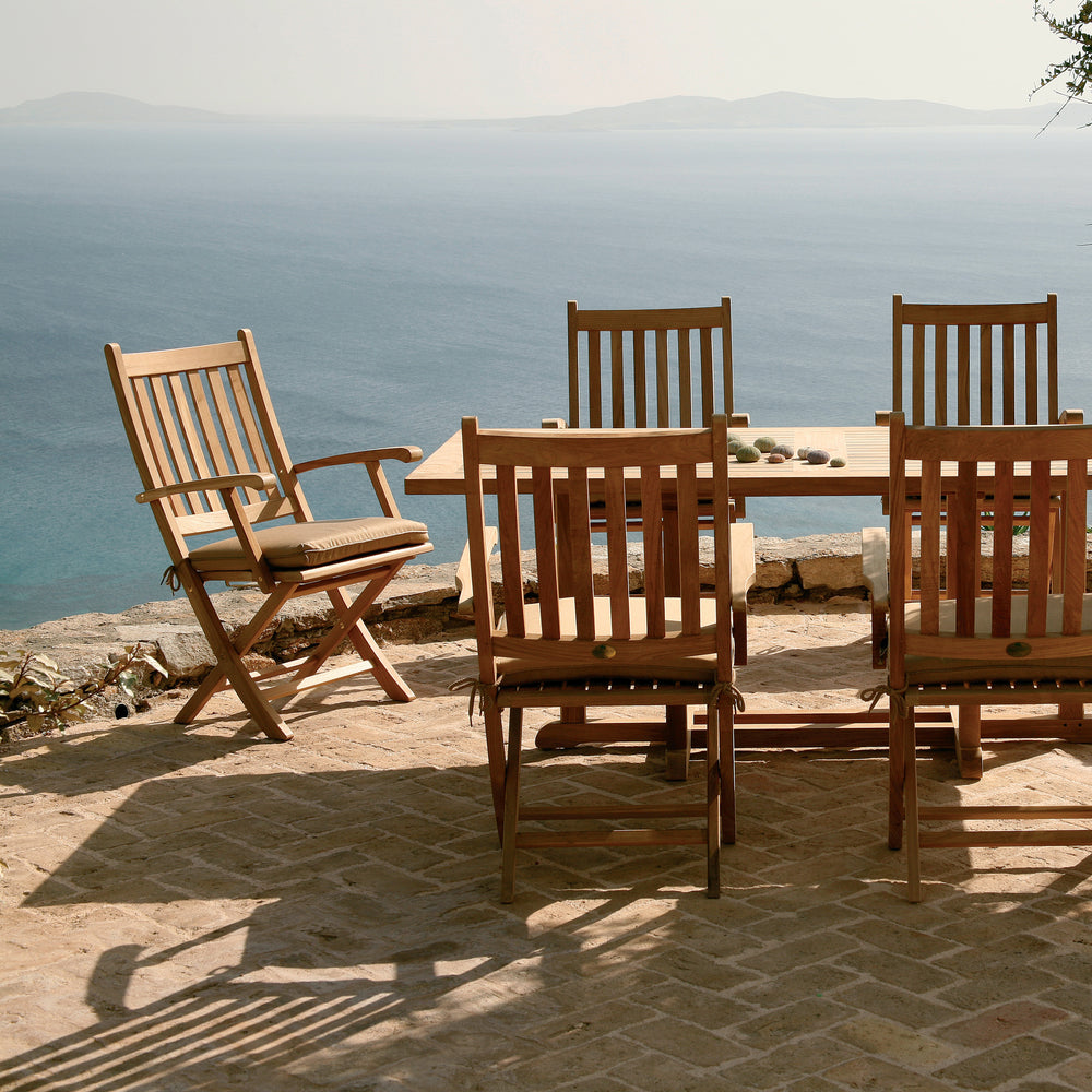 Ascot Teak Folding Carver Outdoor Chair