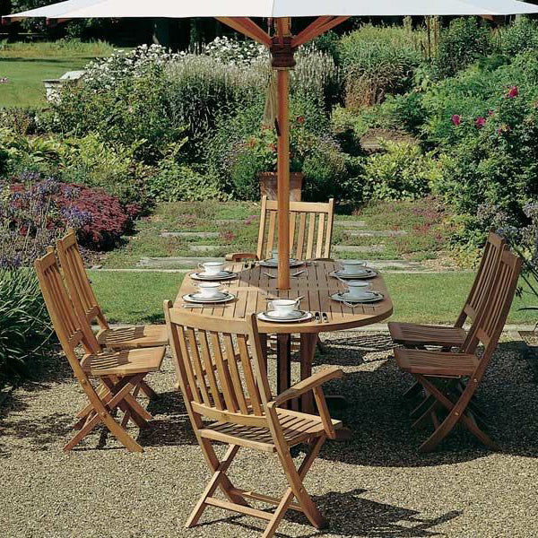 Ascot Teak Folding Carver Outdoor Chair