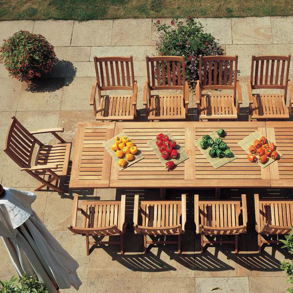 Ascot Teak Folding Carver Outdoor Chair