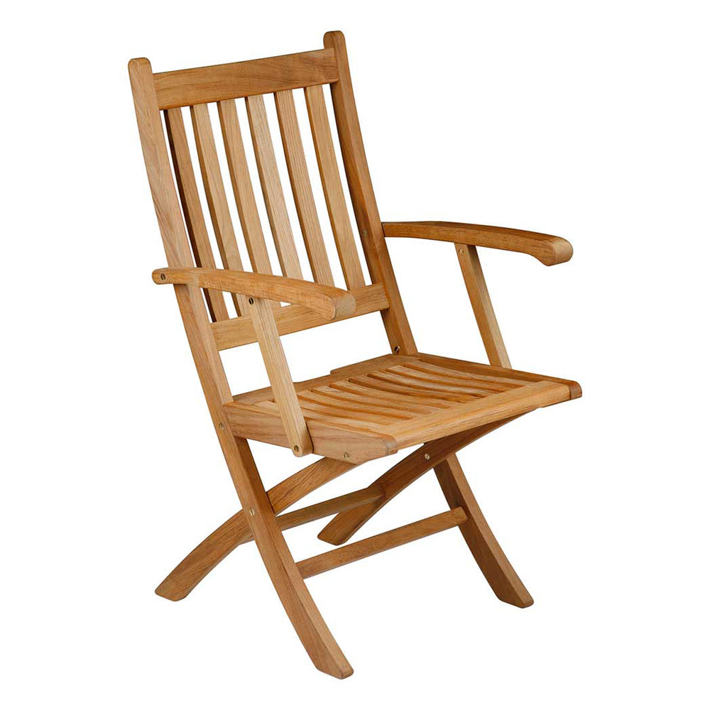 Ascot Teak Folding Carver Outdoor Chair