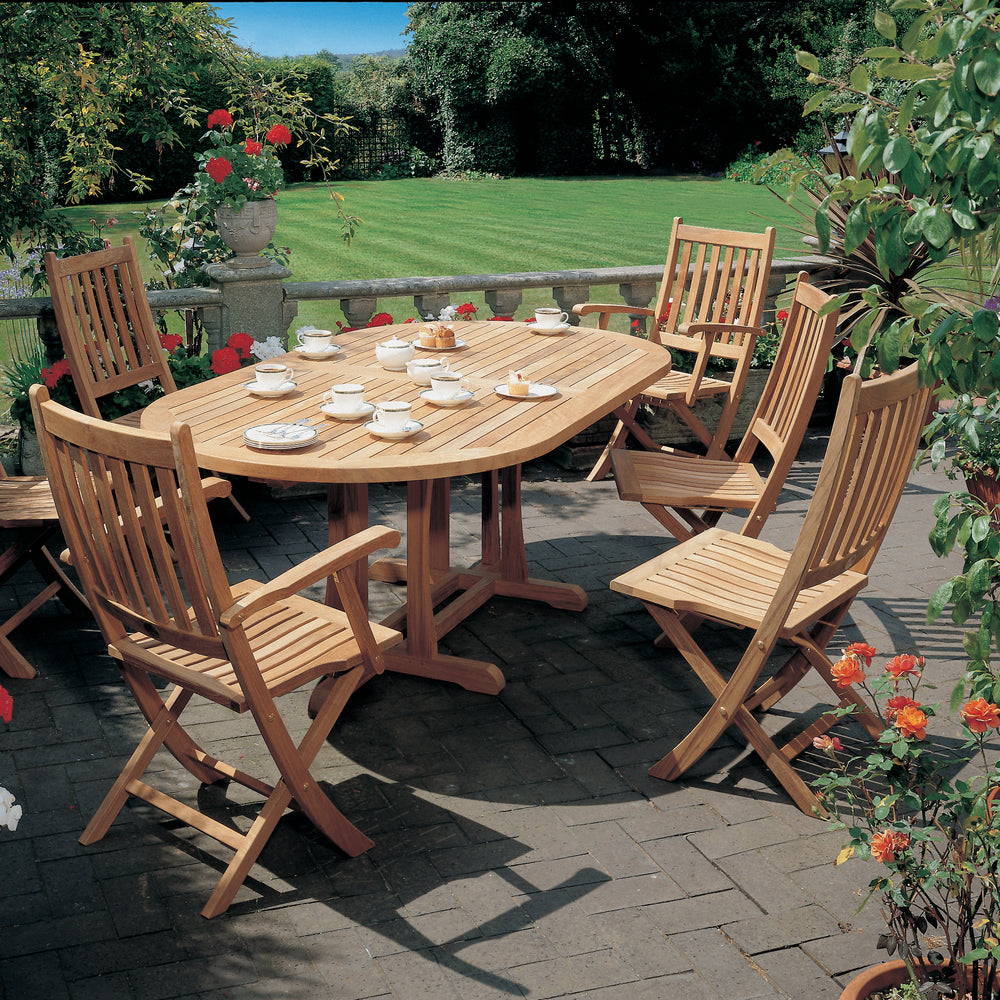 Ascot Teak Folding Outdoor Dining Chair