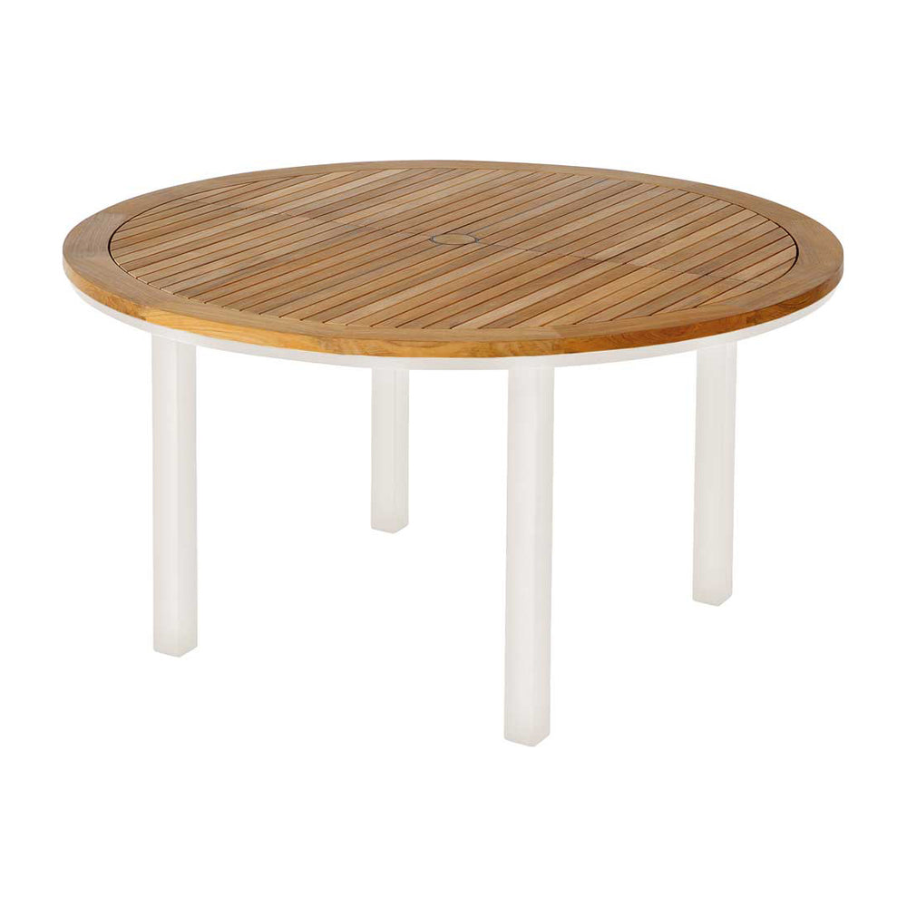 Aura Circular Outdoor Dining Table - Teak Top