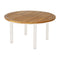 Aura Circular Dining Table - Teak Top  option Arctic White 02