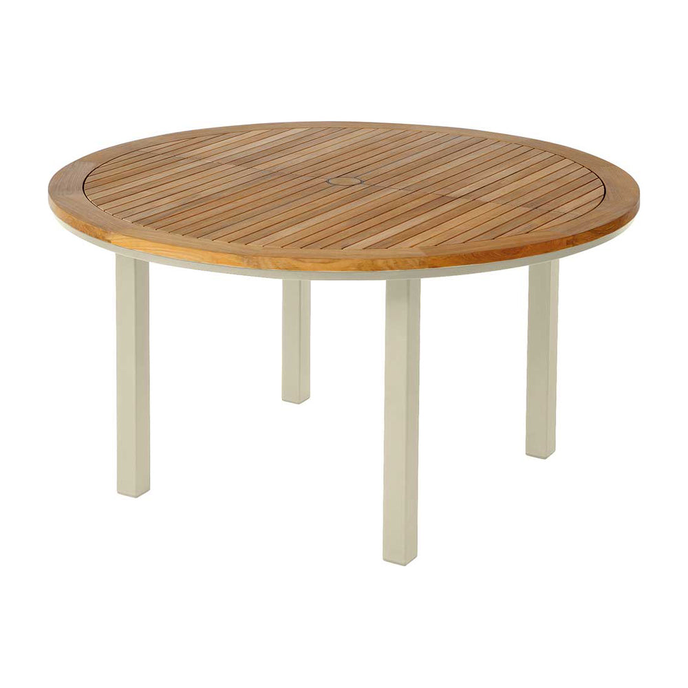 Aura Circular Outdoor Dining Table - Teak Top