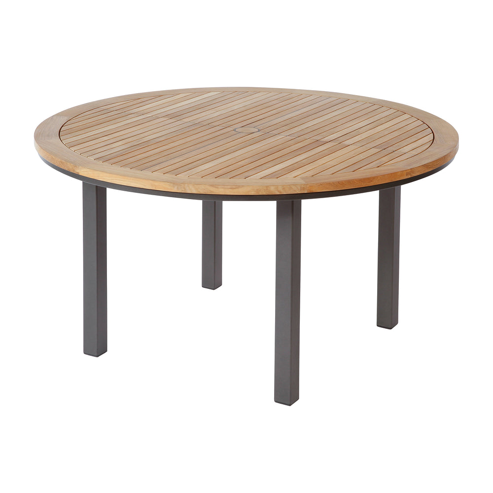 Aura Circular Outdoor Dining Table - Teak Top