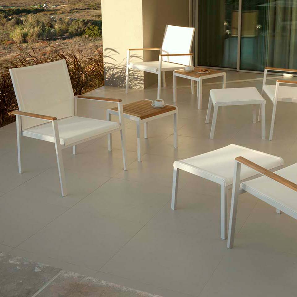 Aura Outdoor Occasional / Side Table - Teak Top