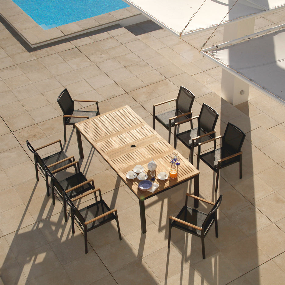 Aura Rectangular Extending Outdoor Dining Table