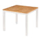 Aura Square Dining Table - Teak Top  option Arctic White 02