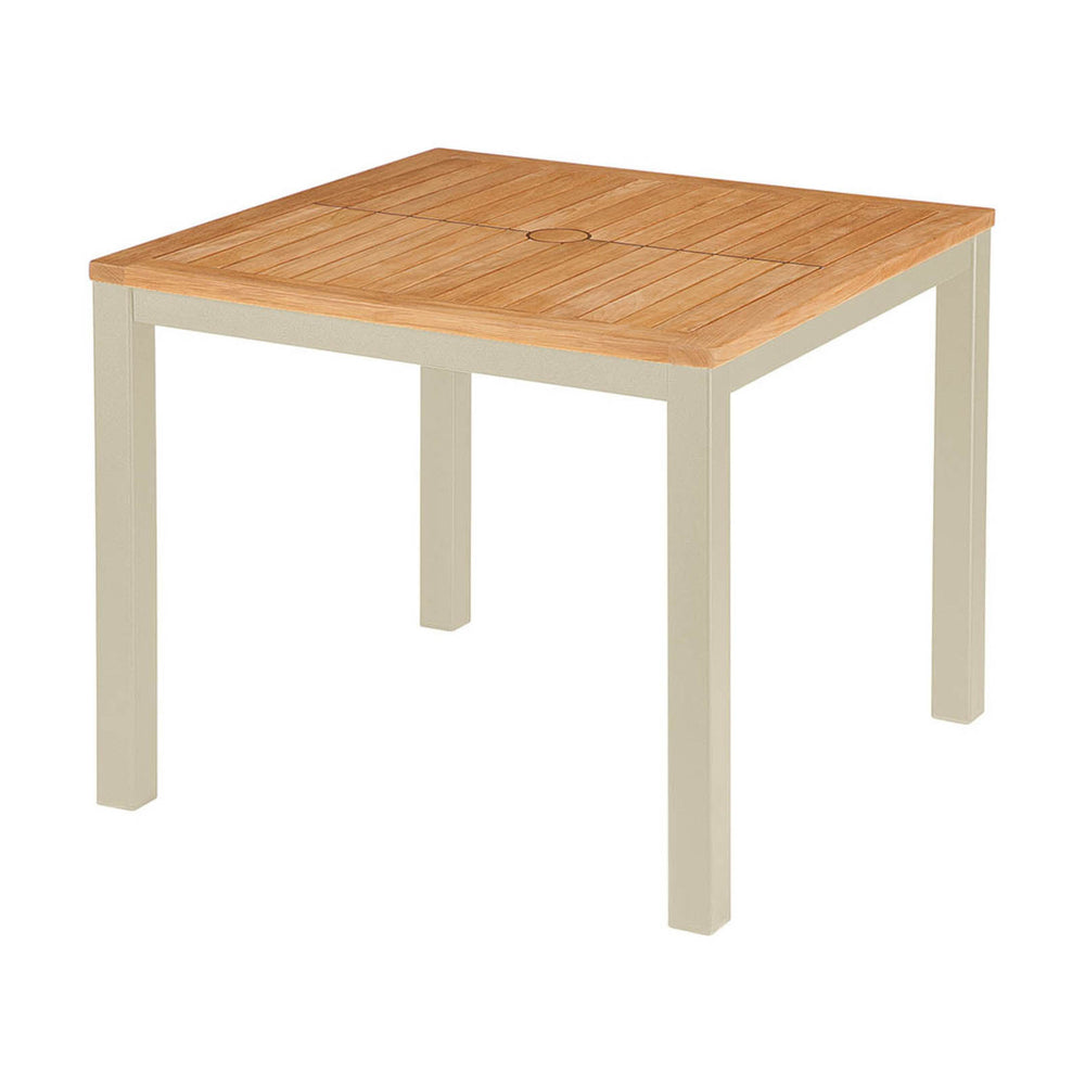 Aura Square Outdoor Dining Table - Teak Top
