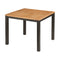 Aura Square Dining Table - Teak Top  option Graphite 01