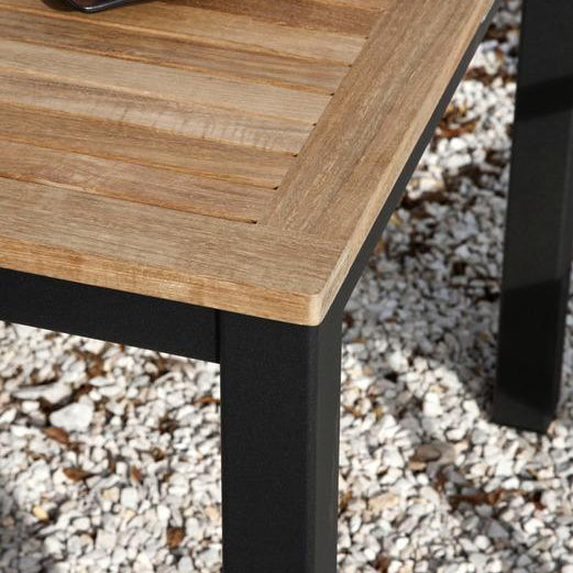 Aura Square Outdoor Dining Table - Teak Top