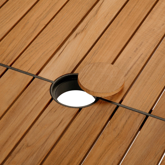 Aura Square Outdoor Dining Table - Teak Top