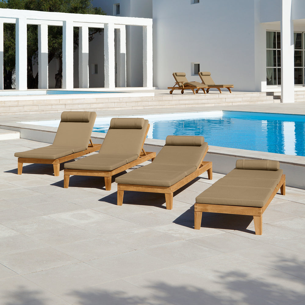 Capri Teak Outdoor Lounger - Base