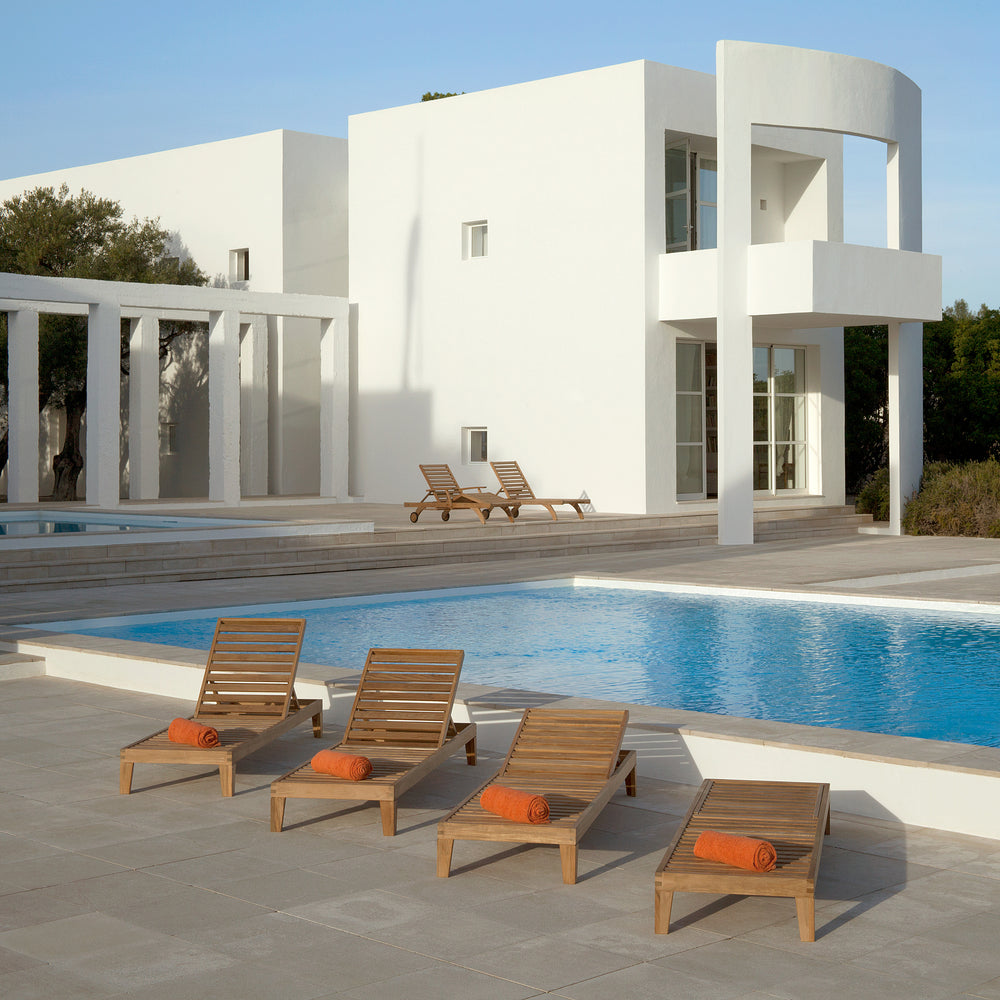 Capri Teak Outdoor Lounger - Base