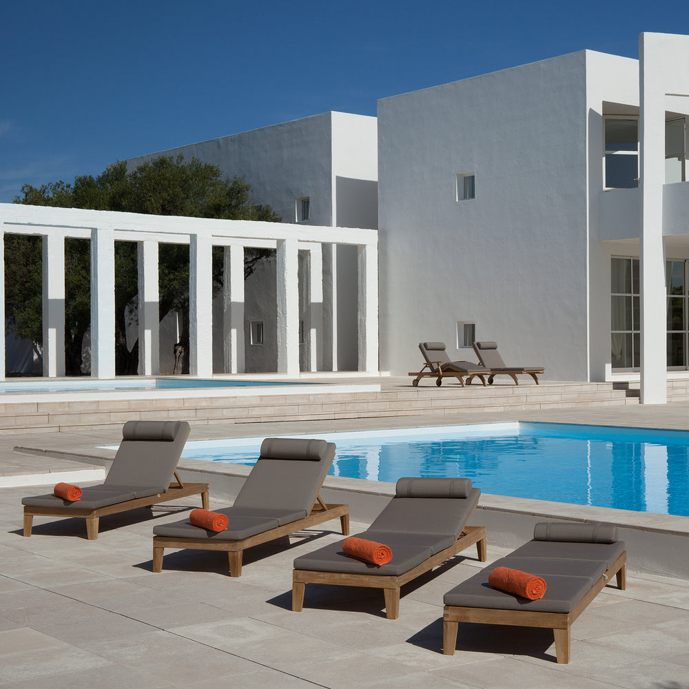 Capri Teak Outdoor Lounger - Base