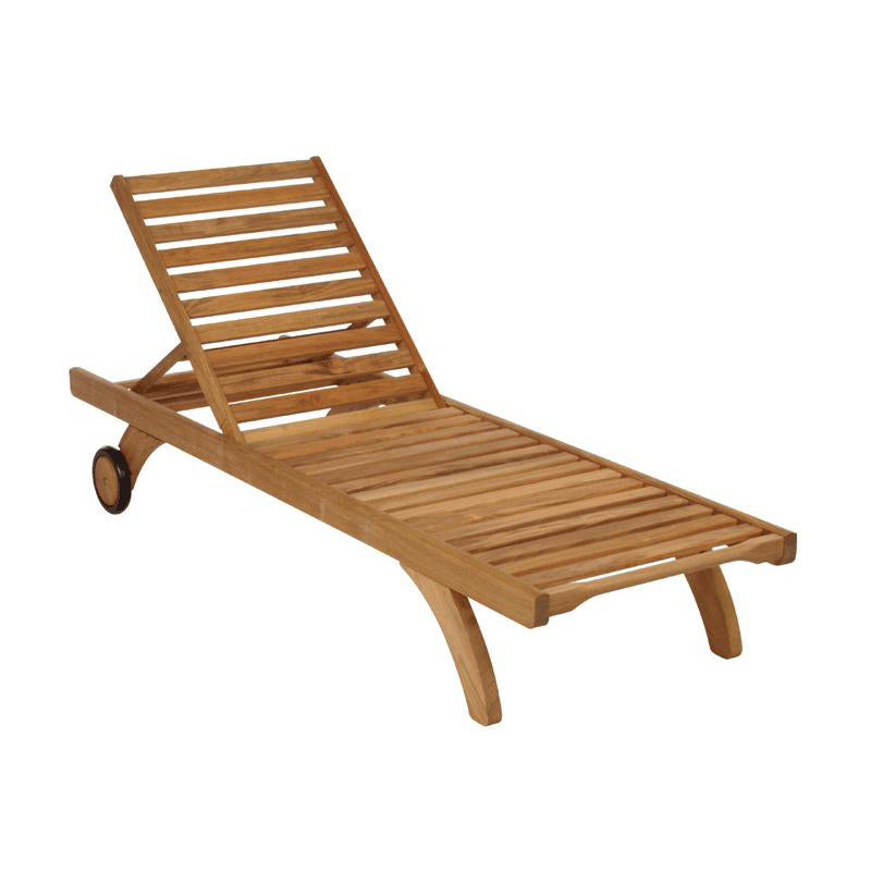 Capri Teak Outdoor Lounger - Standard