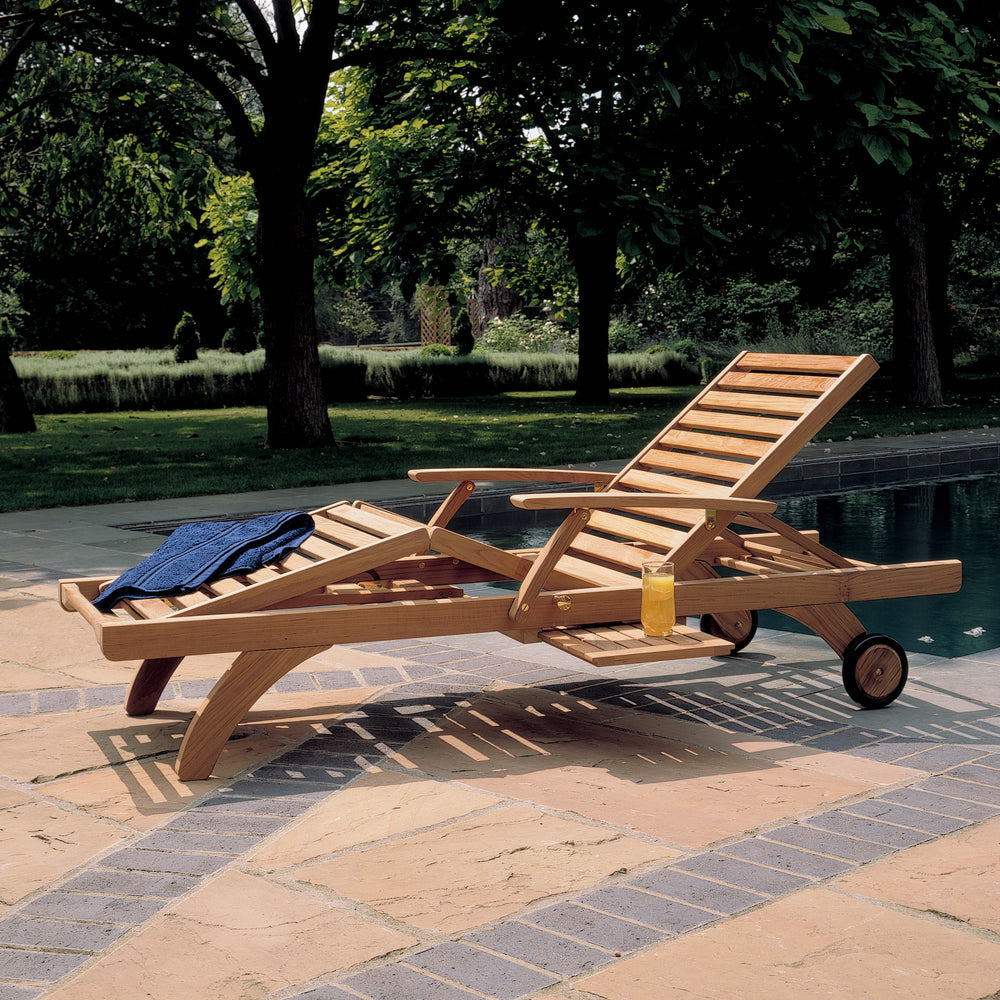 Capri Ultra Teak Outdoor Lounger