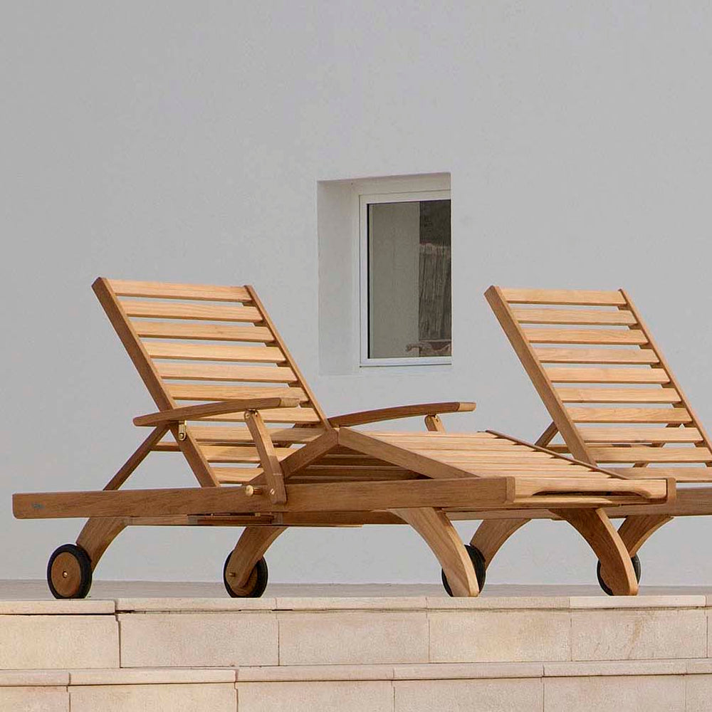 Capri Ultra Teak Outdoor Lounger
