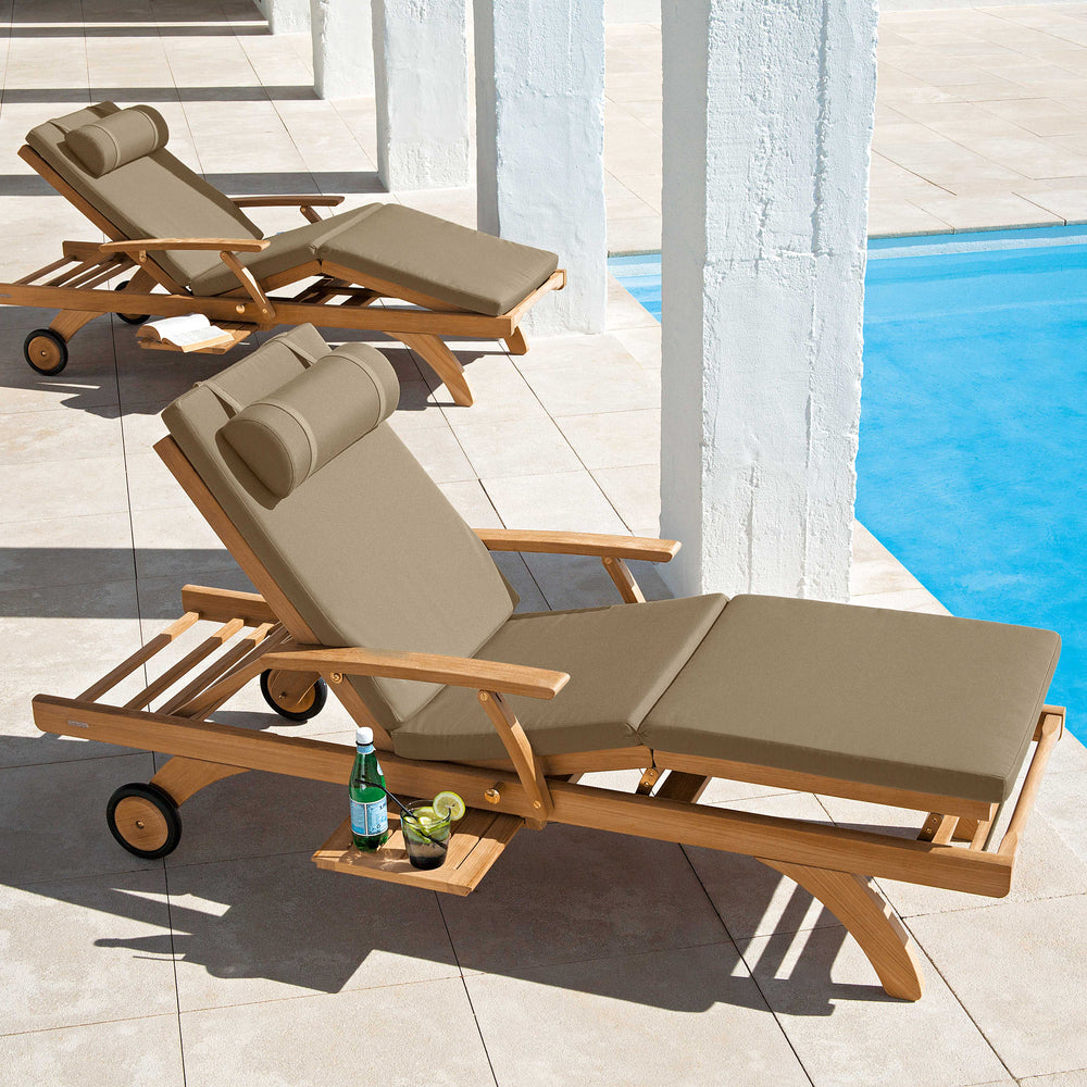Capri Ultra Teak Outdoor Lounger