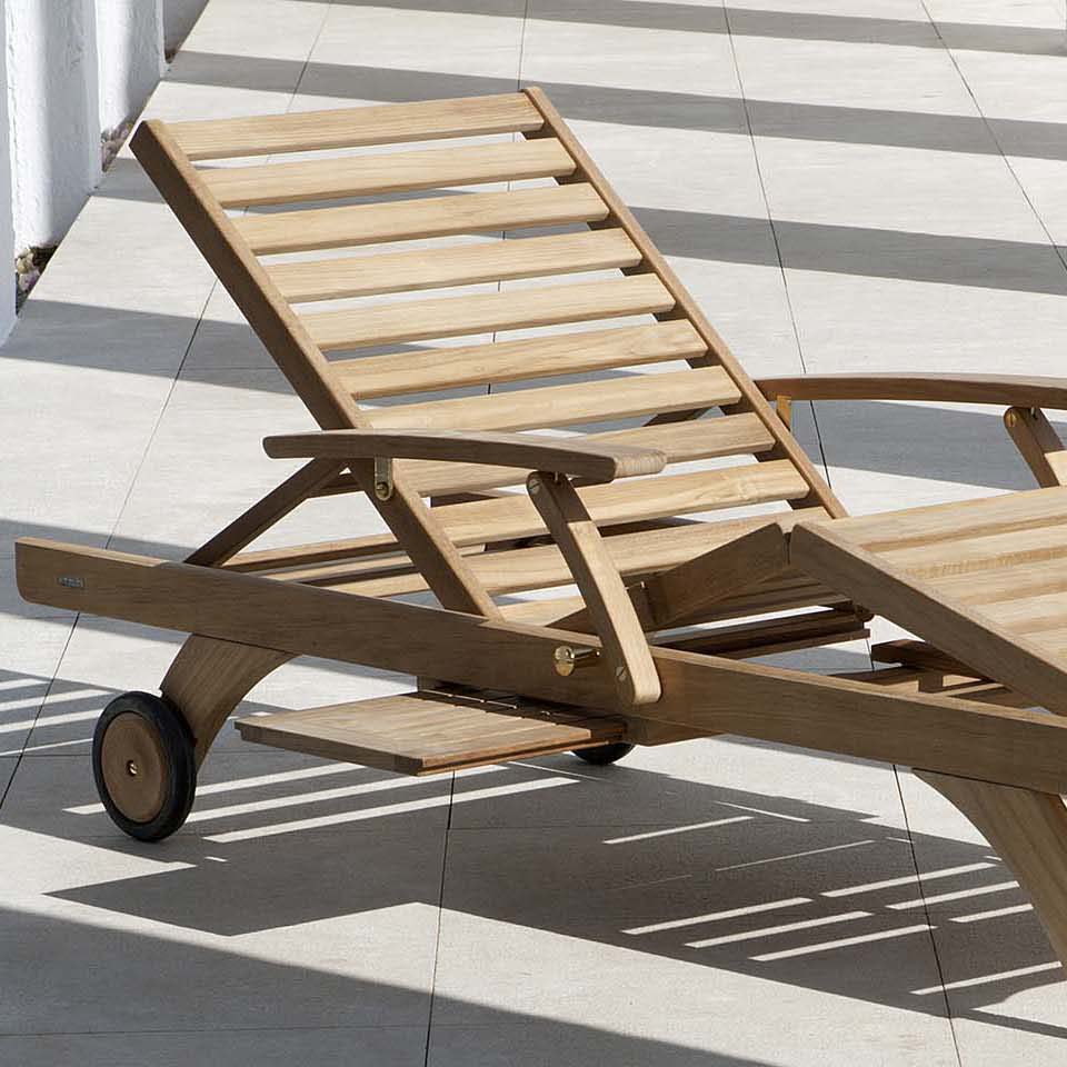 Capri Ultra Teak Outdoor Lounger