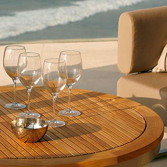 Equinox Circular Conversation Table - Teak Top