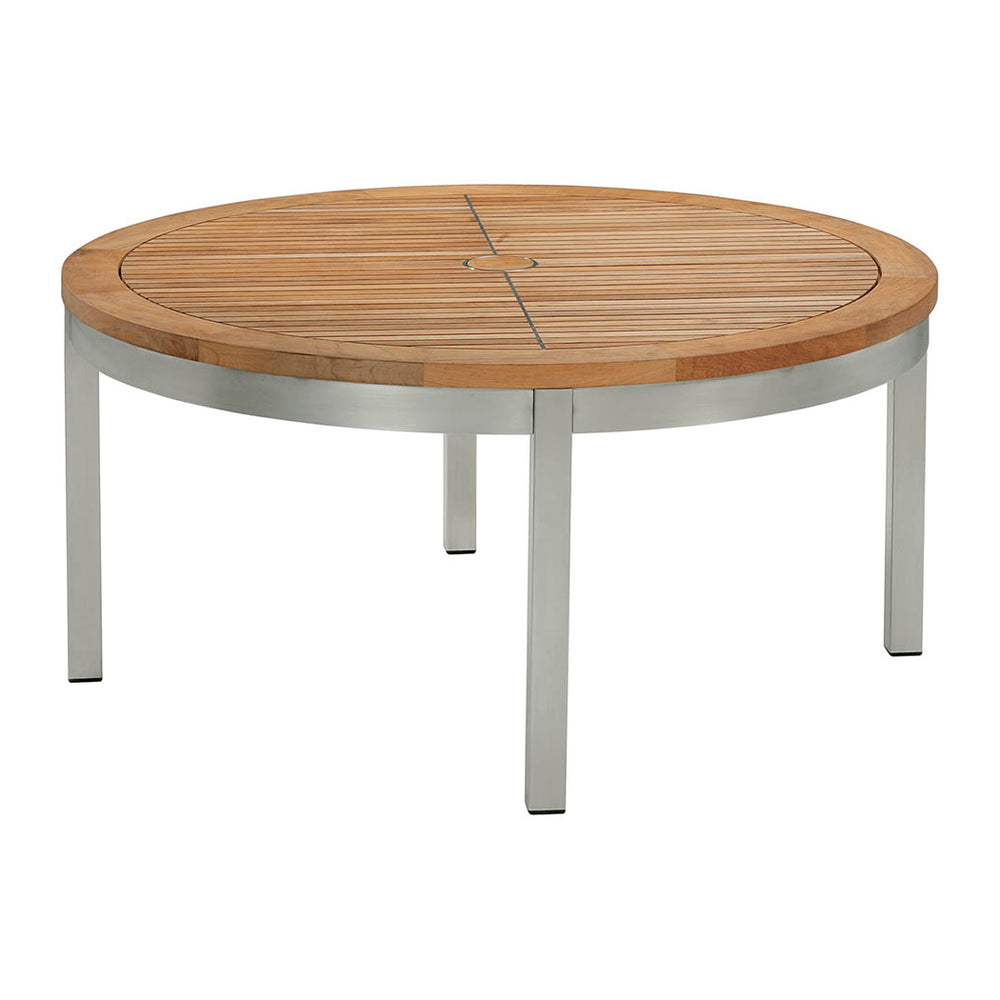 Equinox Circular Conversation Outdoor Table - Teak Top