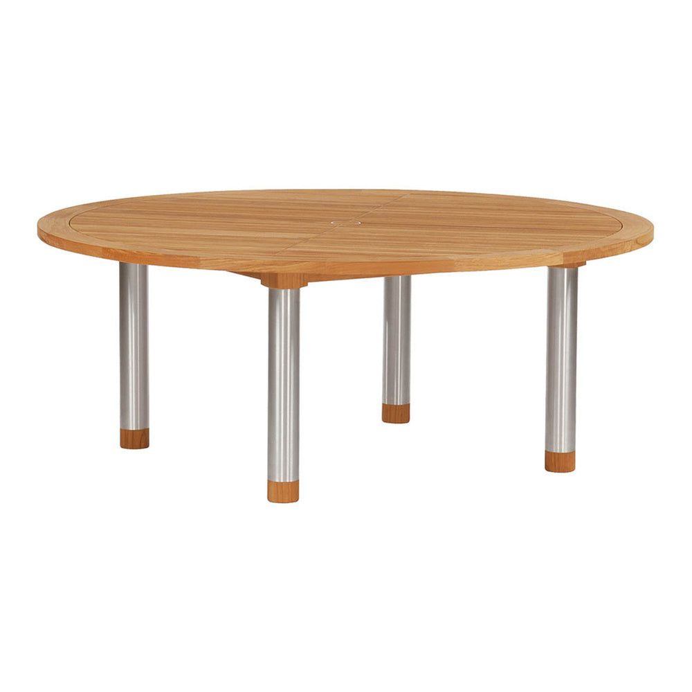 Equinox Circular Outdoor Dining Table - Teak Top