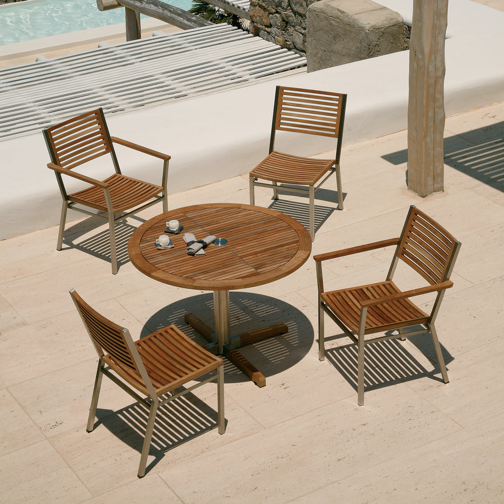 Equinox Circular Pedestal Outdoor Table