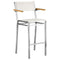 Equinox Stool with Armrests  option Pearl 505