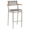 Equinox Stool with Armrests  option Titanium 502