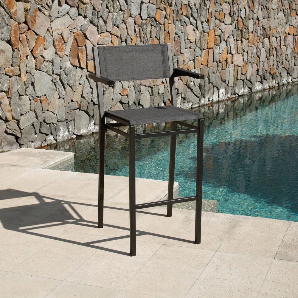 Equinox Outdoor Stool with Armrests