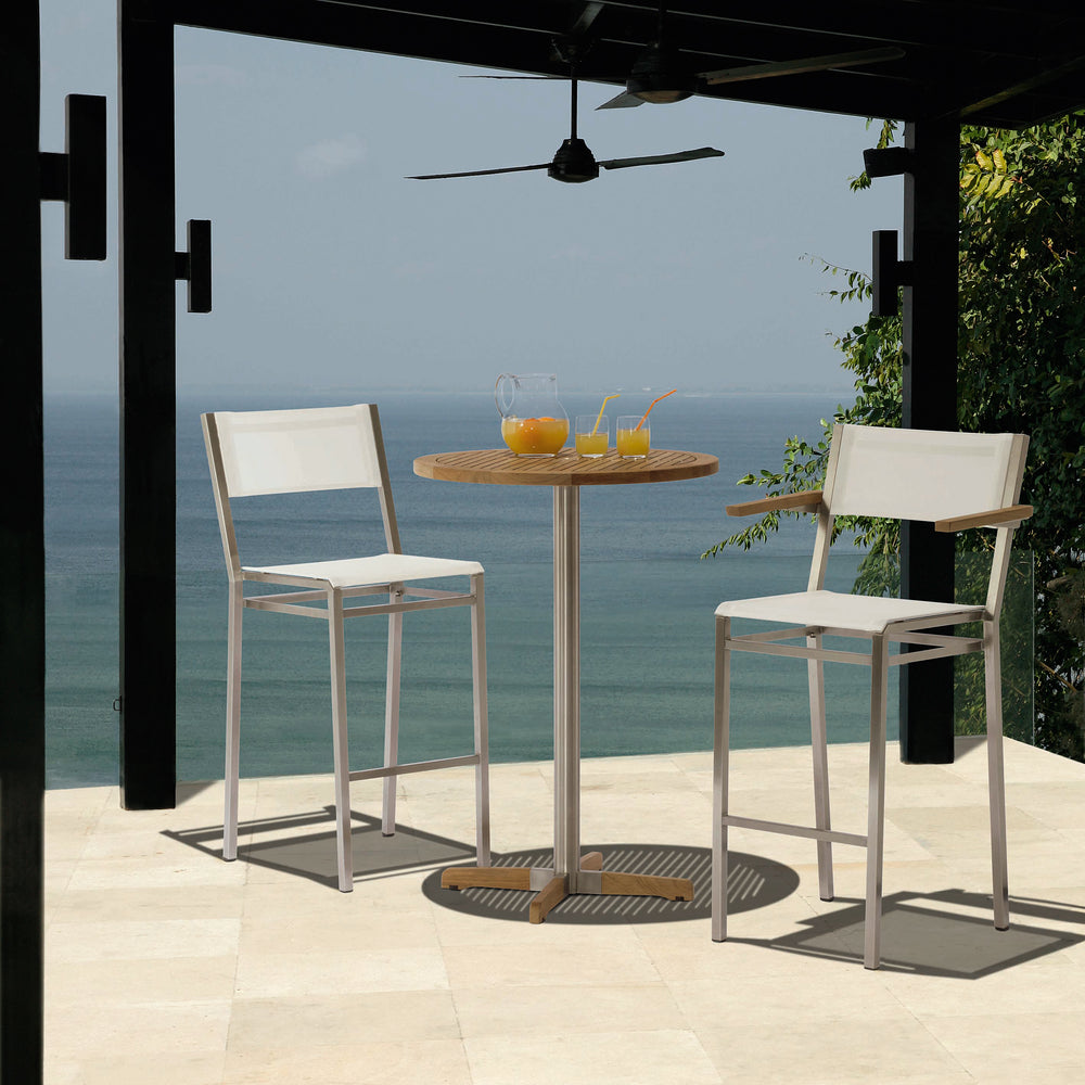 Equinox Outdoor Stool with Armrests