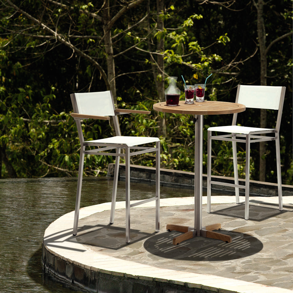 Equinox Outdoor Stool with Armrests