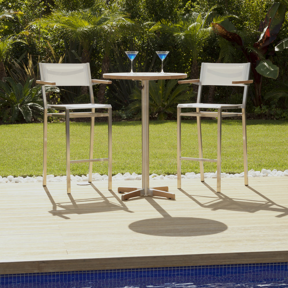 Equinox Outdoor Stool with Armrests