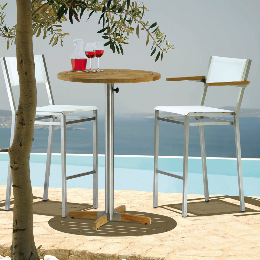 Equinox Outdoor Stool with Armrests