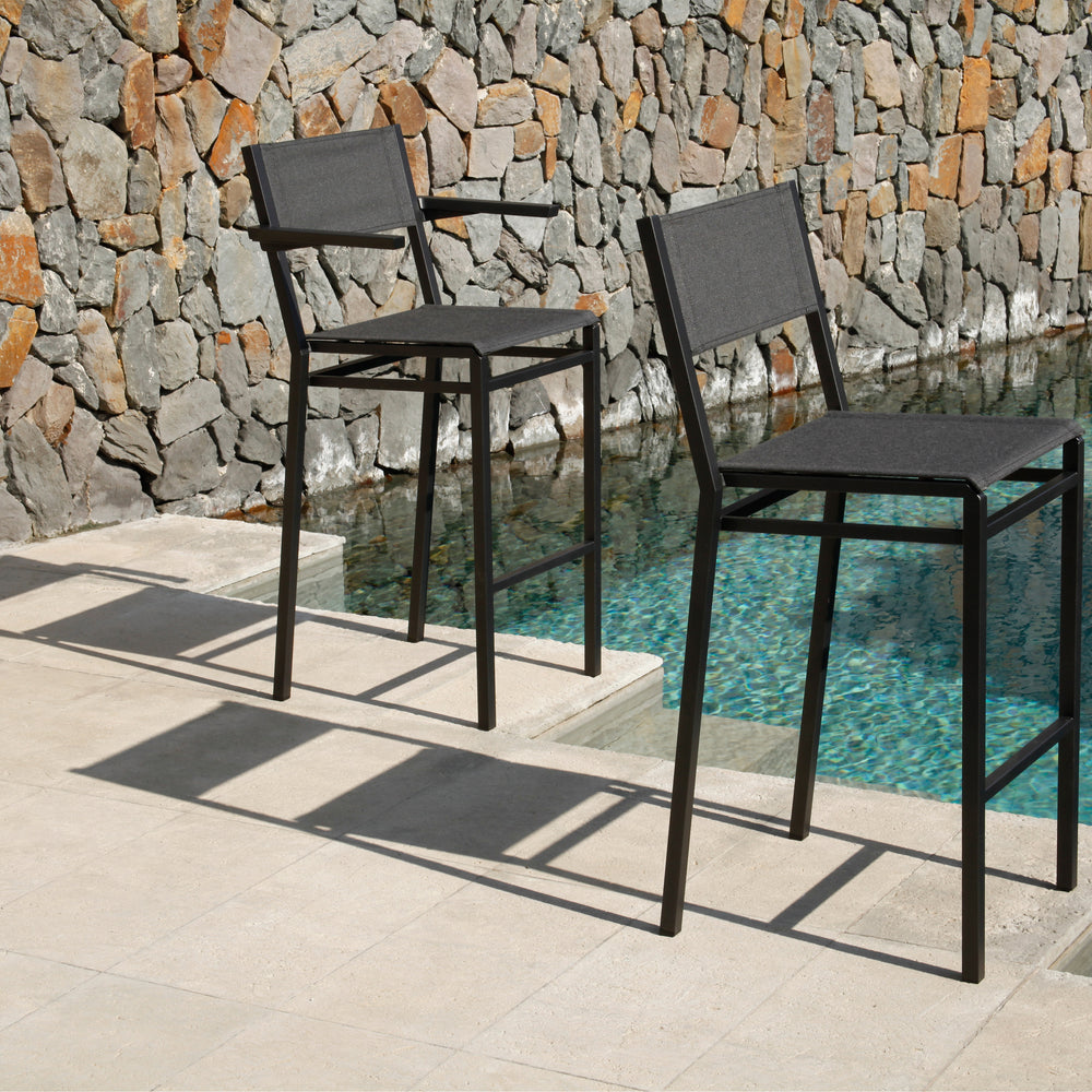 Equinox Outdoor Stool with Armrests