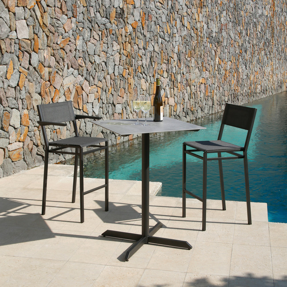Equinox Outdoor Stool with Armrests