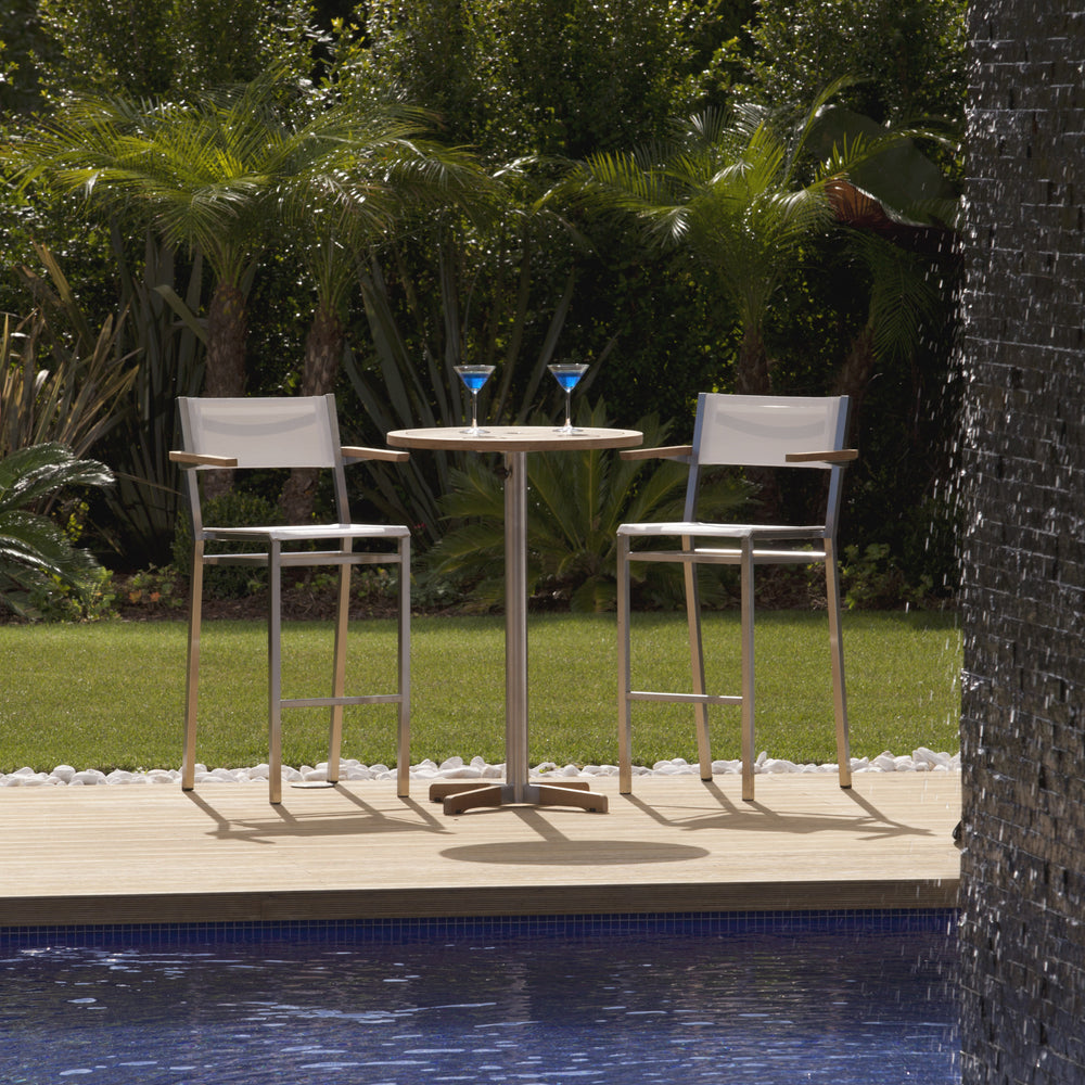 Equinox Outdoor Stool with Armrests