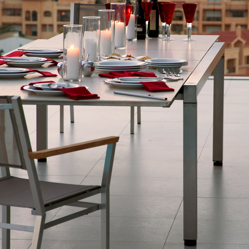 Equinox Extending Outdoor Dining Table - Ceramic Top