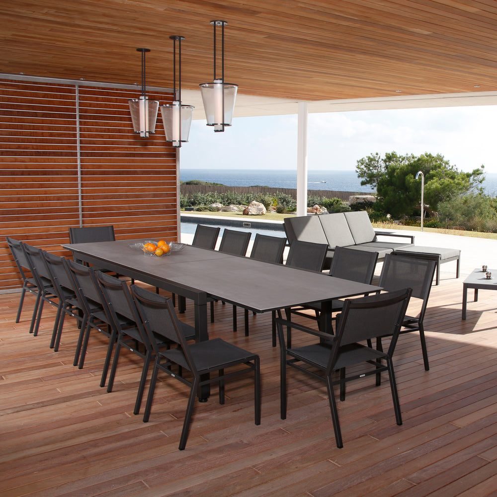 Equinox Extending Outdoor Dining Table - Ceramic Top