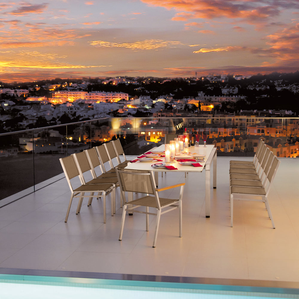 Equinox Extending Outdoor Dining Table - Ceramic Top