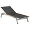 Equinox Lounger Teak Side Strip  option Charcoal 500