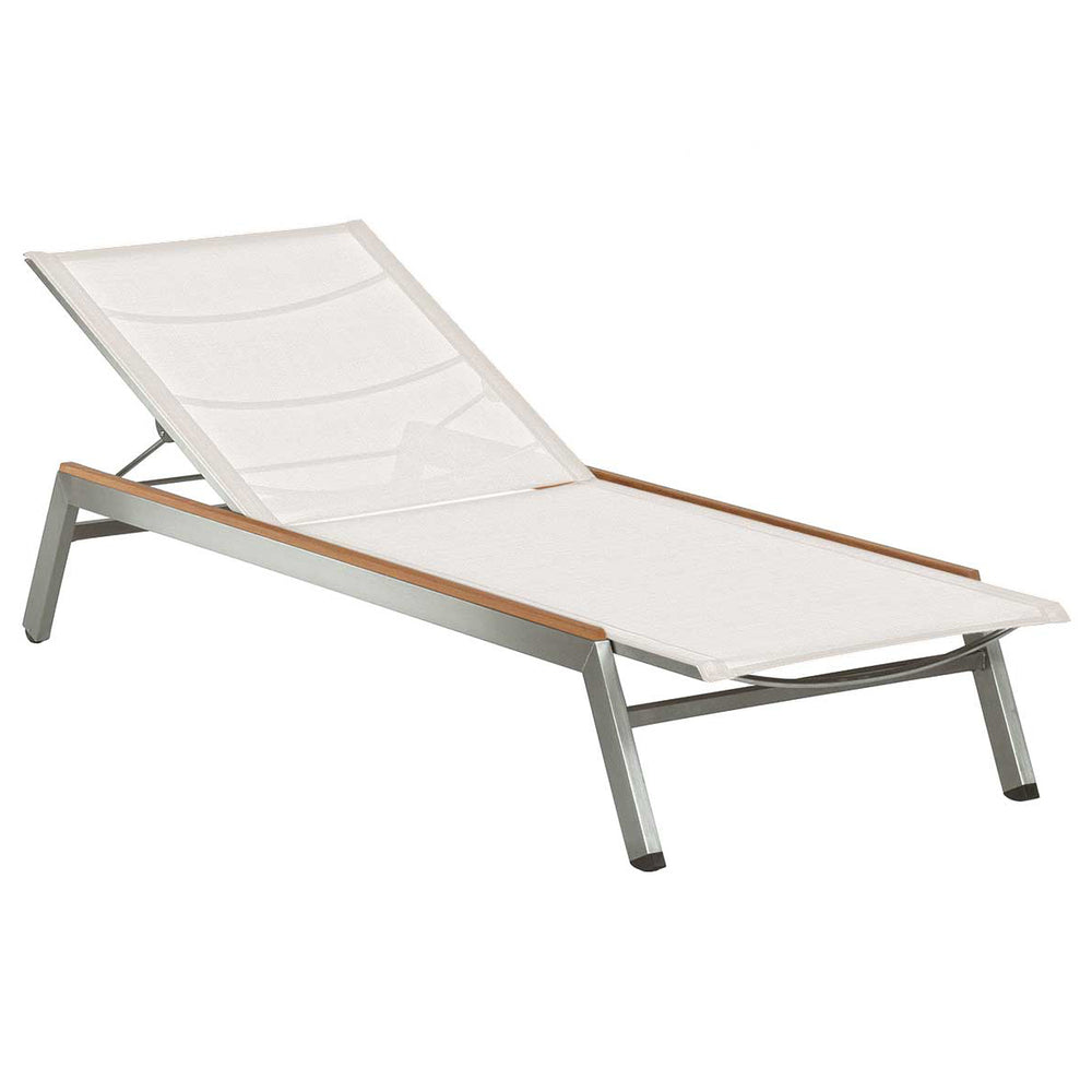 Equinox Lounger Teak Side Strip Outdoor